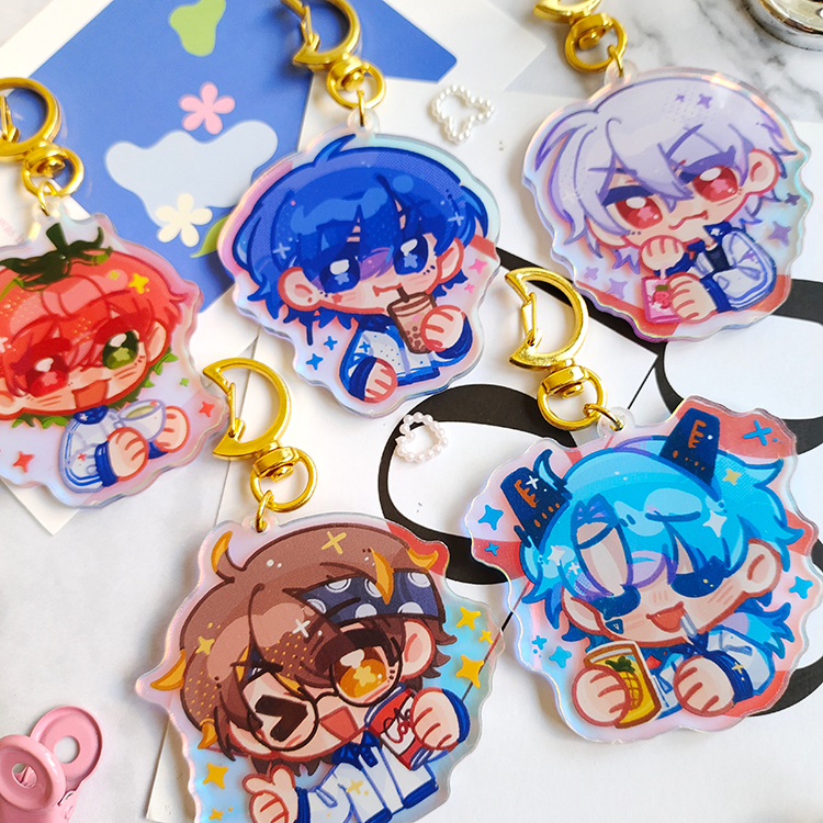 阴阳怪气男团挂件徽章贴纸钥匙扣