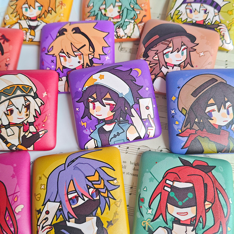 凹凸情书PU皮徽章邮票挂件贴纸包吧唧钥匙扣同人周边雷狮安迷修