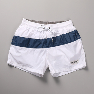 拼色带内衬休闲裤 短裤 海边游泳沙滩裤 健身跑步宽松运动裤 男夏季