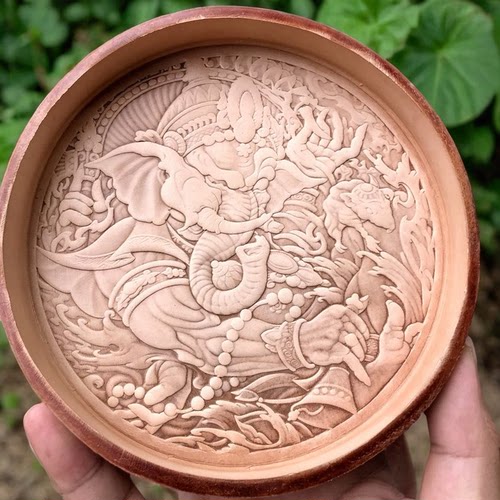牛人轩文玩中式收纳盘醒草盘