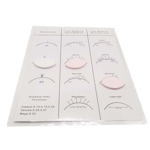 嫁接睫毛练习粉扑眼睛形状粉扑海绵睫毛地图lash mapping chart