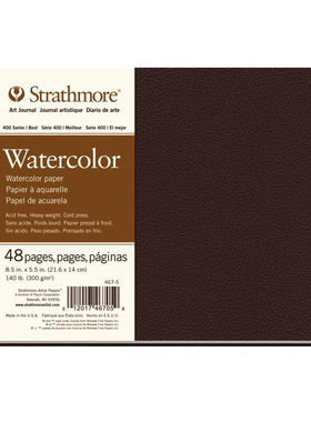 Strathmore美国 丝蒂摩 斯莫尔水彩本 中粗 300g 横版/竖版A4/A3