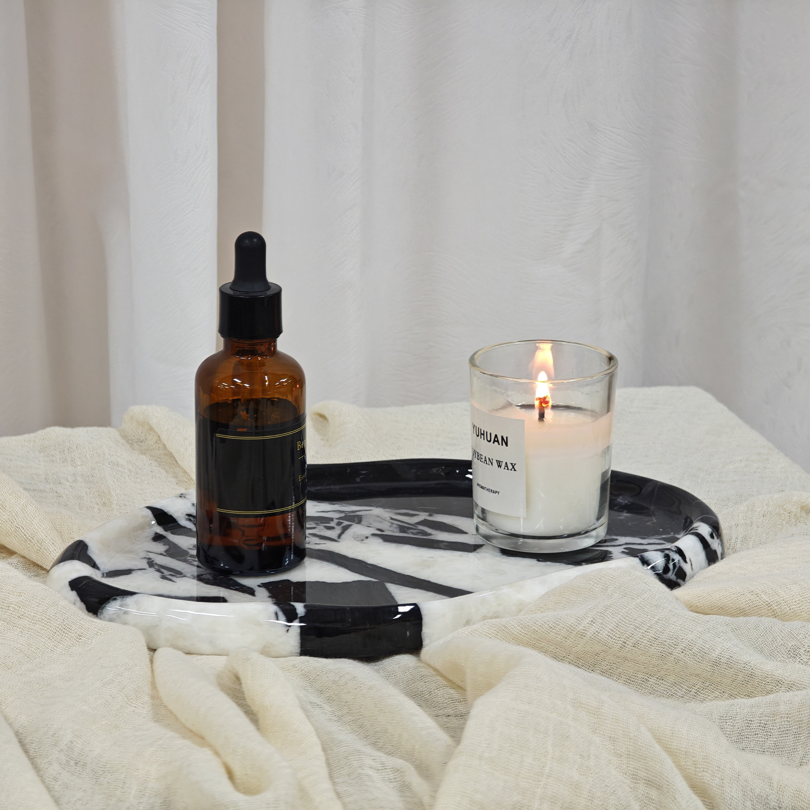 大云朵奢石托盘彩虹玫瑰粉色大理石托盘收纳现代简约桌面整理托盘,家居饰品,香薰托盘,淘宝优惠券,粉丝福利购,淘宝优惠卷