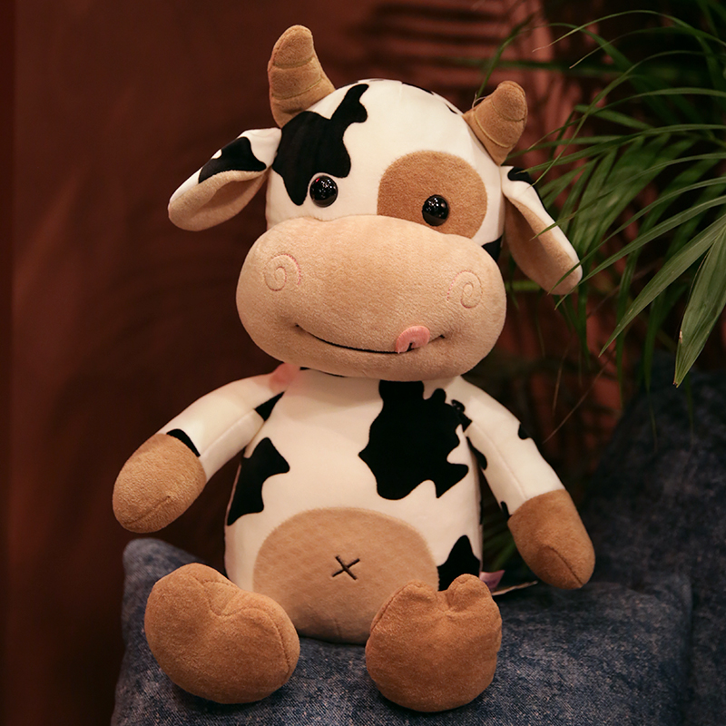 奶牛娃娃生肖超萌抱枕床上毛绒