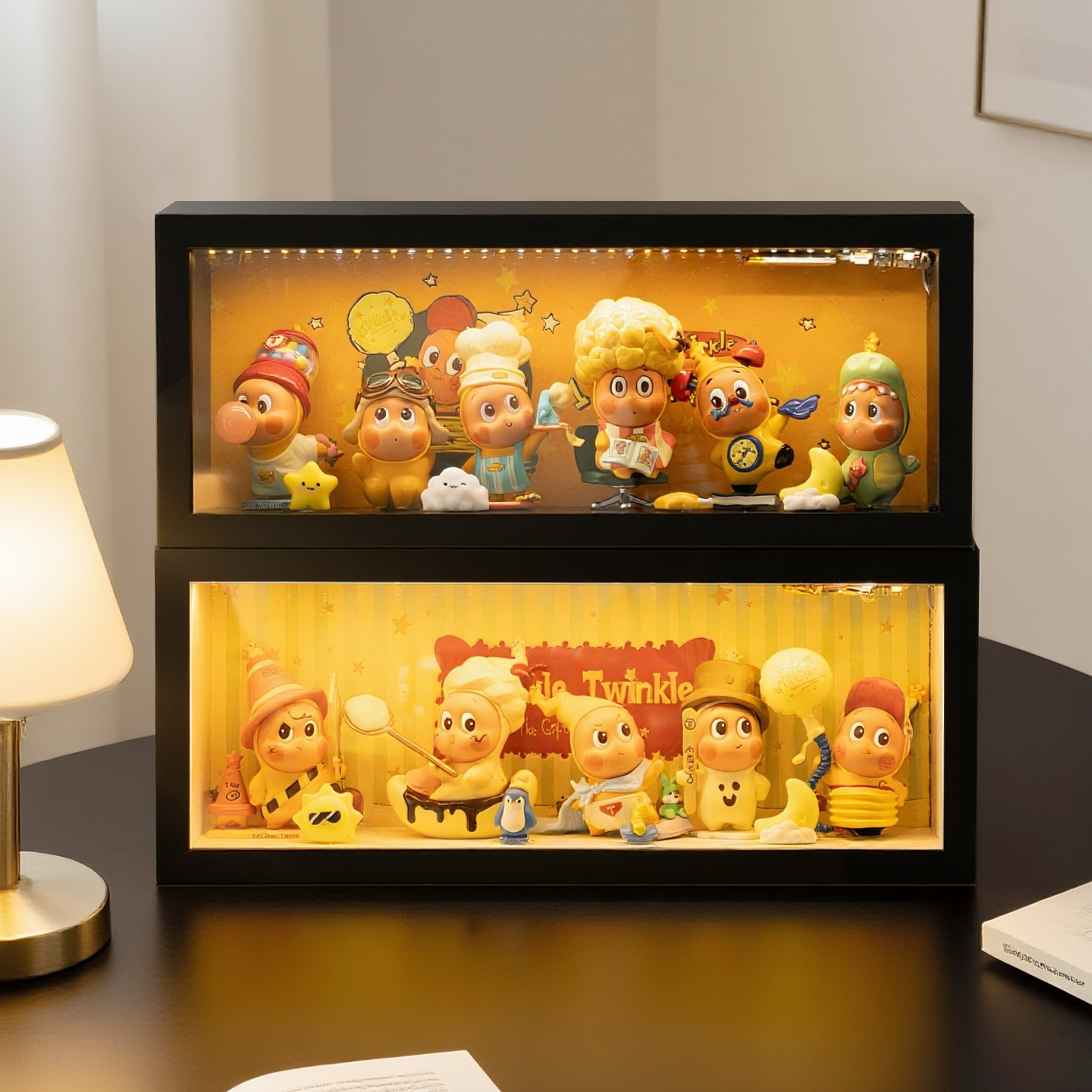 星星人盲盒展示架礼物手办收纳盒