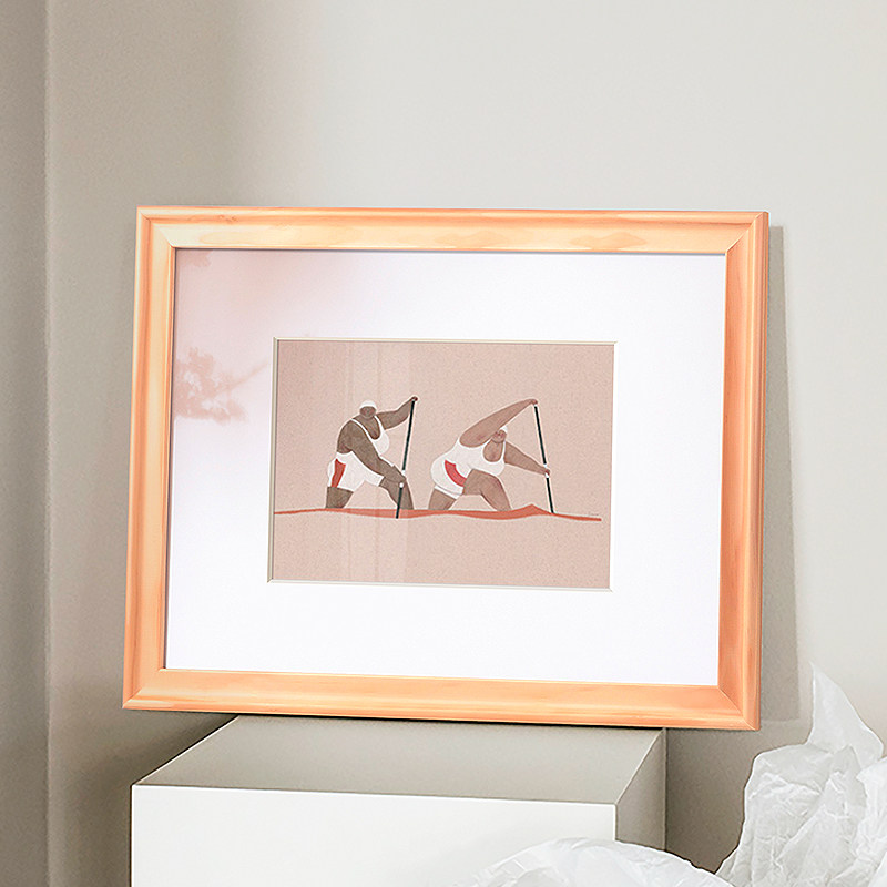 欧式实木相框挂墙4开8k素描A4装裱画框外框定制24寸像框原木白色