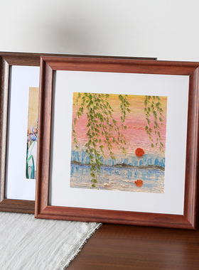 实木欧式正方形画框装裱国画外框挂墙相框38厘米50cm黑色60定制33