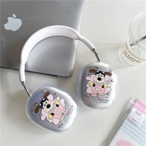 塔成 适用于卡通粉格掌门狗适用airpods max保护套硅胶软壳苹果头