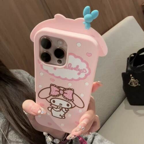 卡通立体趣味美乐蒂适用RENO13手机壳FINDX8硅胶RENO15全包A58/A97/A1X/A1活力版软V23/V25新款保护套