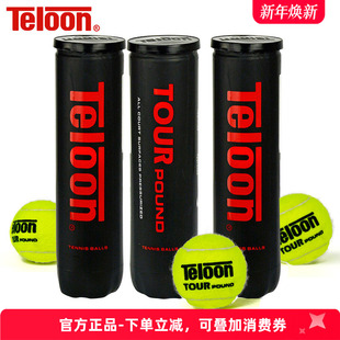 p4网球p3听装 正品 天龙网球Pound专业比赛用球Teloon成人训练罐装