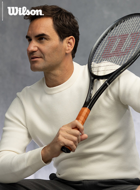 新款wilson威尔胜费德勒网球拍RF01全碳素成人女生男士专业小黑拍