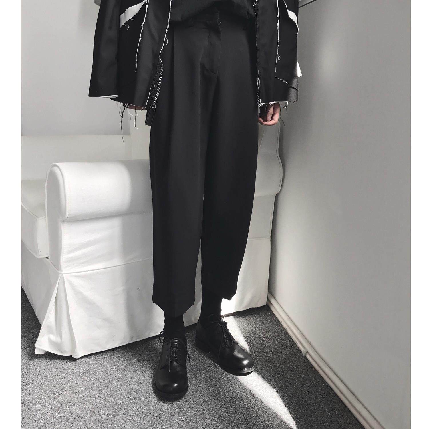 阿茶与阿古复古暗黑风廓宽松极简风阔腿萝卜裤休闲裤|msdalam kategori Pakaian Lelaki, seluar santai - dari Buy2taobao.com untuk memberikan perkhidmatan ejen Taobao profesional membeli