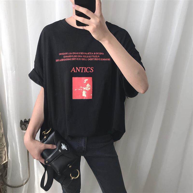 阿茶与阿古滑稽的动作夏季字母两色下摆抽绳韩版简约贴图短袖T恤在类目 男装, T恤中 - 来自Buy2taobao.com提供专业的淘宝代购服务