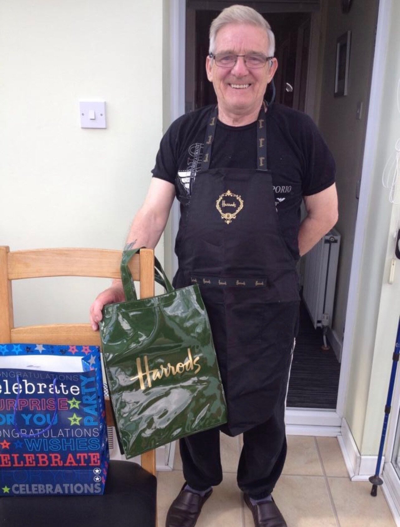 周a家harrods哈罗德百货经典基本款纯棉家用清洁厨房烘培围裙