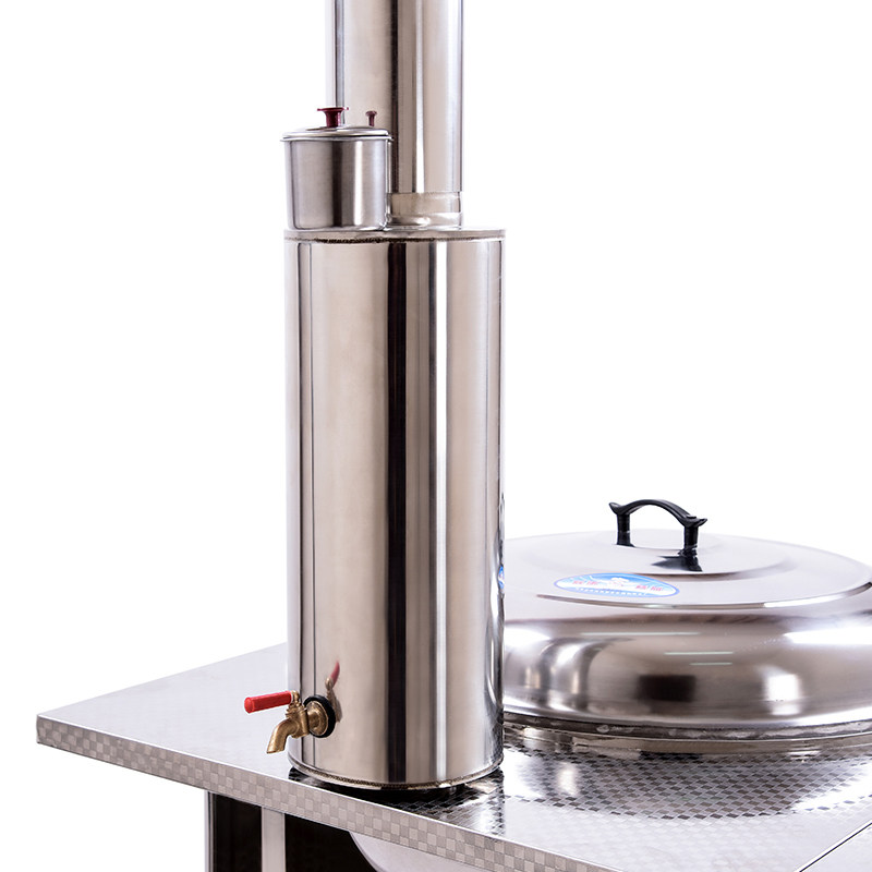 烤火炉不锈钢水箱 第二代烟囱热水器 柴火灶烟管热水箱