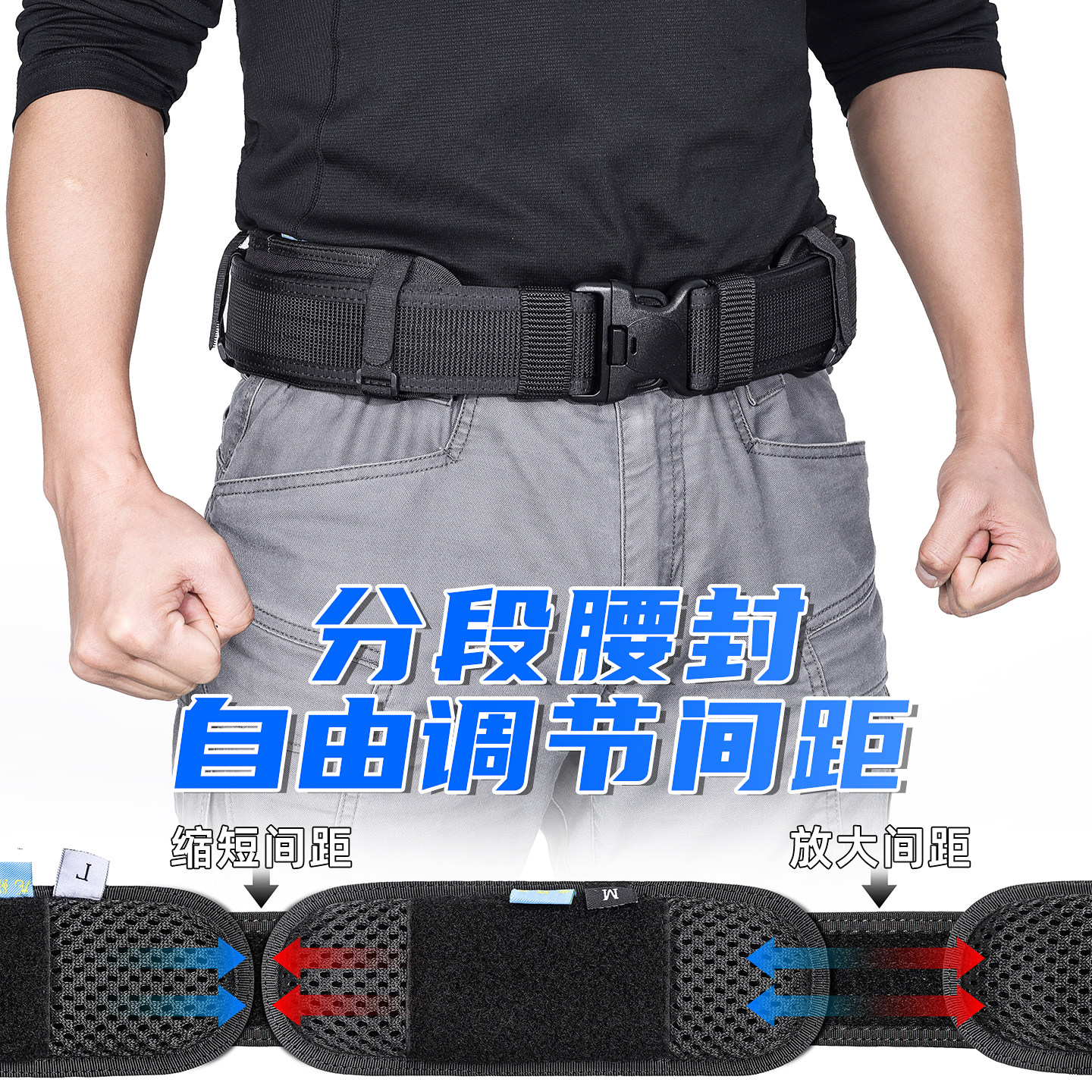 龙鳞甲分段式腰封减负减压巡逻勤务护腰腰带垫快拔作训多功能装备