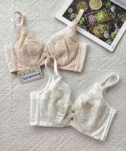 缔du品牌内衣断码 超薄BC兔耳朵杯聚拢软钢圈蕾丝性感文胸罩 清货