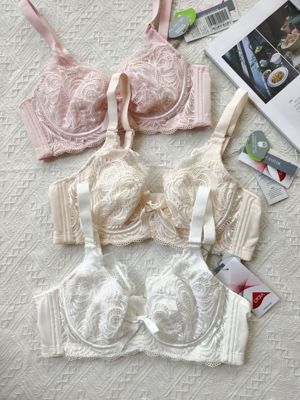爱黛品牌正品内衣 夏季甜美纯棉抗菌杯薄款软钢圈上托聚拢型文胸