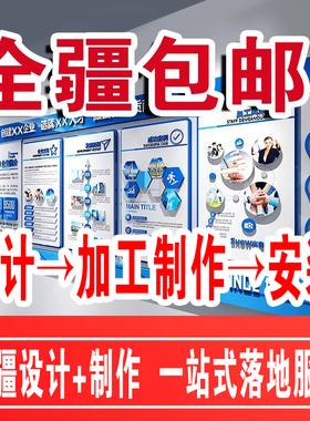 新疆文化墙加工设计制作3d立体墙贴办公室形象墙员工风采照片展示