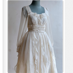 在逃公主仙女柳叶边连衣裙  可作亲子装小朋友都可以穿码偏小仙女