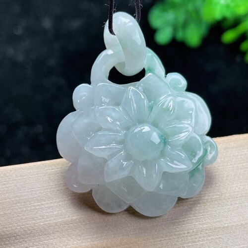 实体店补货第一站 天然翡翠A货 花开富贵 手工雕刻 四会工厂店