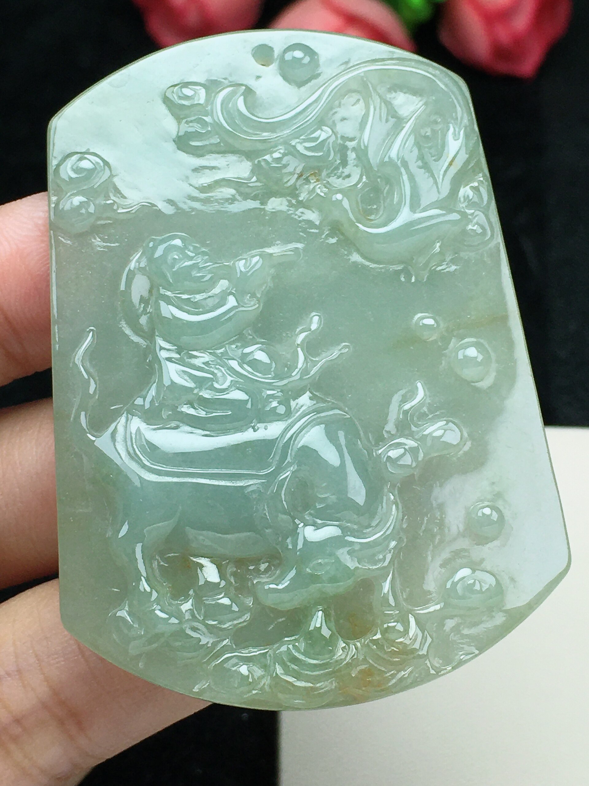 实体店补货第一站 一手货源 冰润 童子牧牛 生肖牛 玉佩 翡翠A货