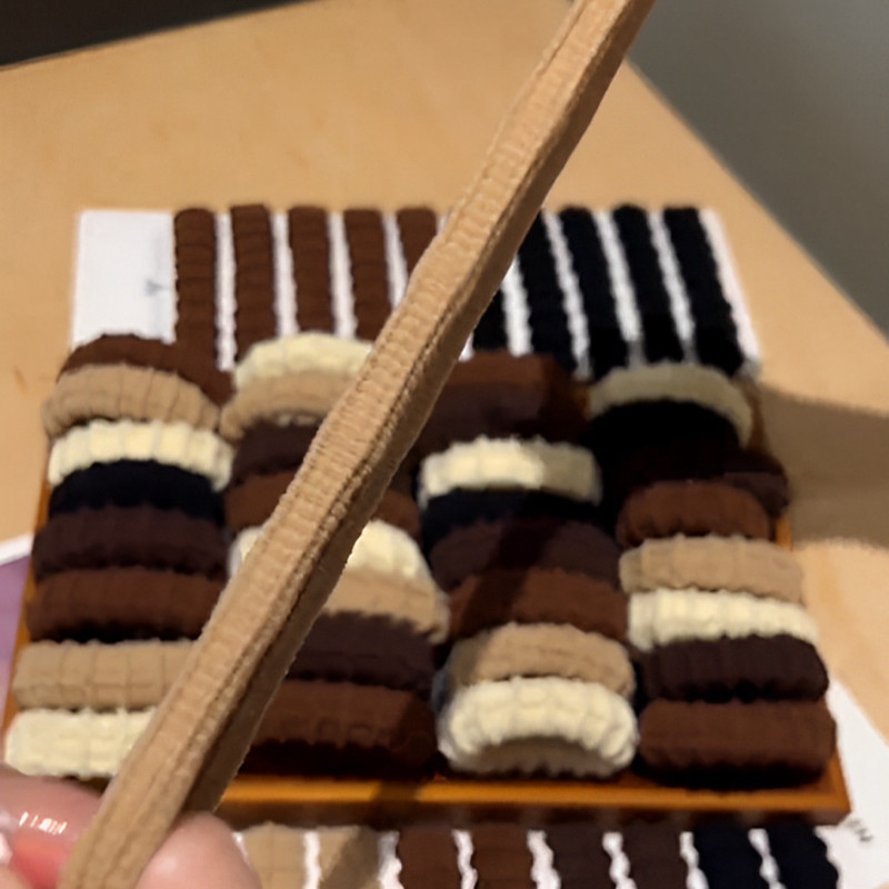 高马尾扎丸子头发圈加粗头绳女皮套秋冬高弹力耐用无接缝发绳皮筋