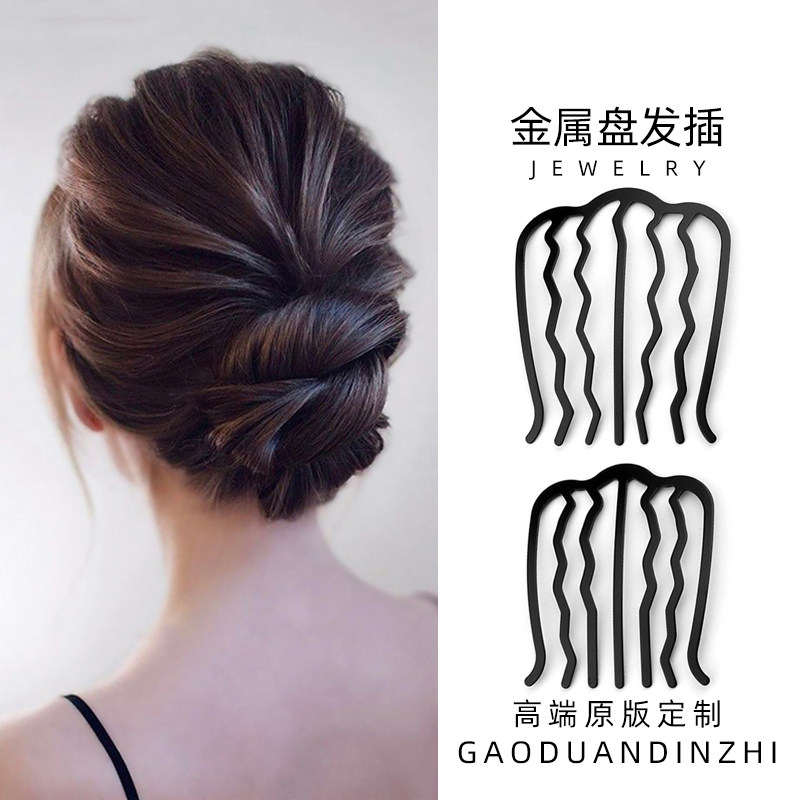 丸子头头饰盘发器发夹懒人盘发低