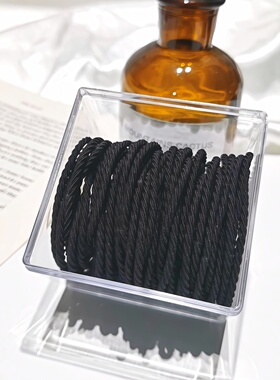 黑色橡皮筋发圈头绳女扎头绳高弹力耐用不勒头发绳丸子头皮套头饰