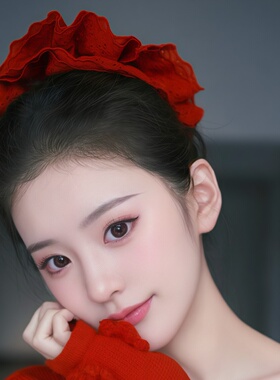 圣诞节红色蕾丝花边超大大肠发圈女头绳网红2025年新年本命年头饰
