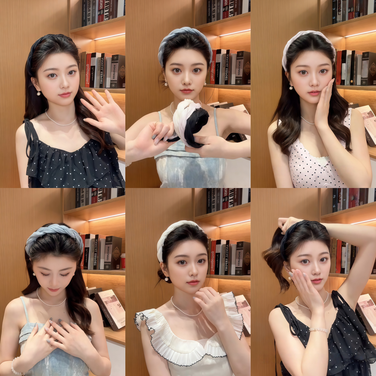 高颅顶发箍女洗脸头箍带齿发卡