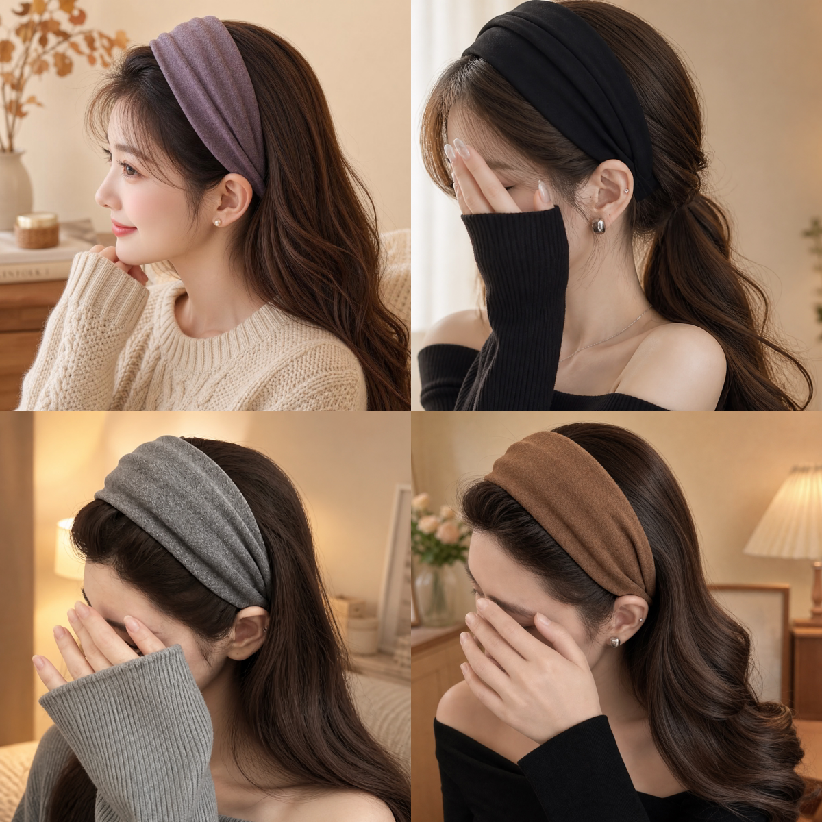 宽边发箍女高颅顶发带头箍洗脸