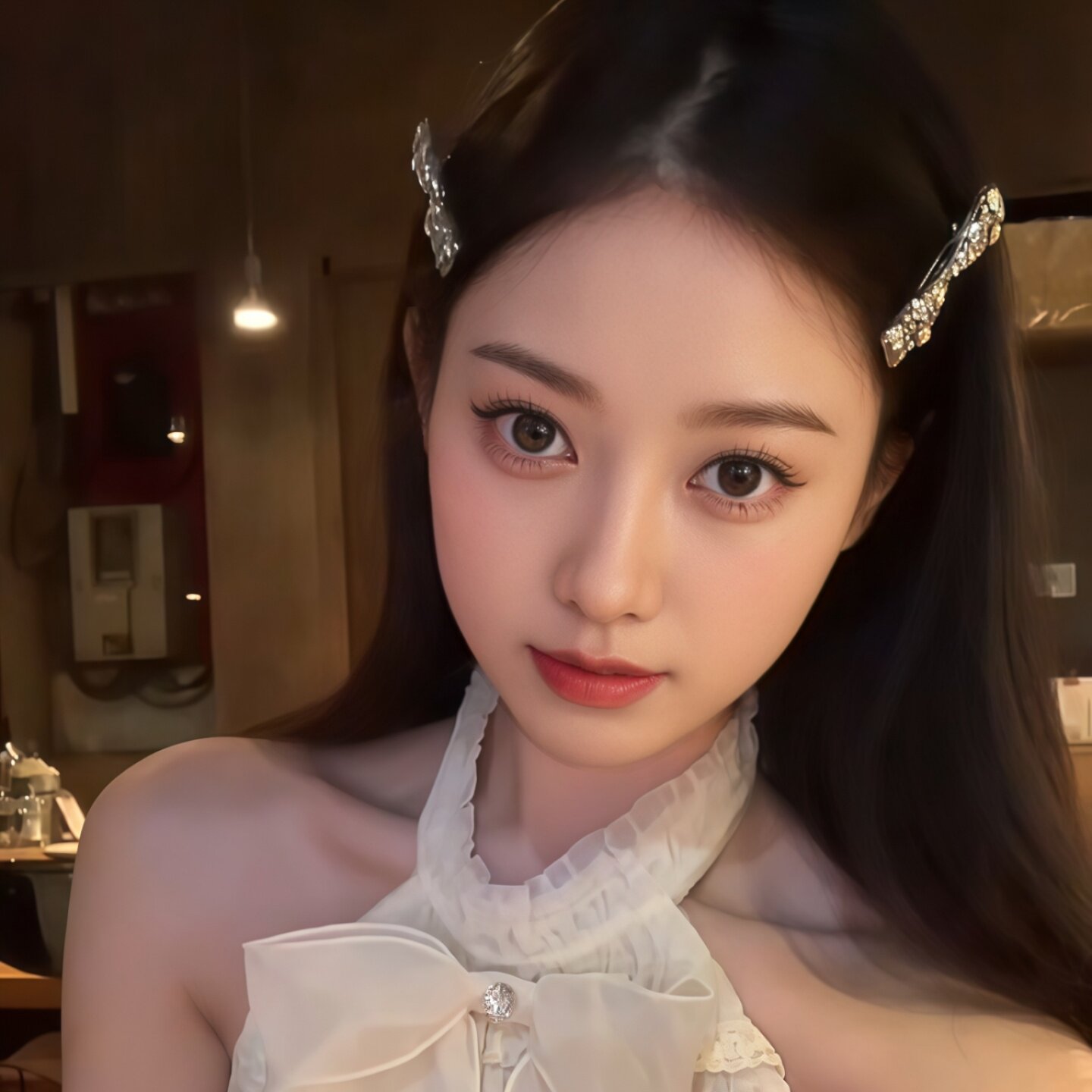 蝴蝶结发夹女一字夹侧边刘海夹