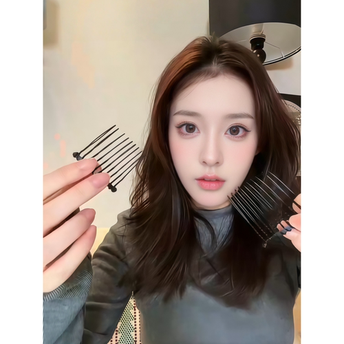 成人碎发整理神器黑色隐形倒插梳发卡子公主头发梳刘海夹盘发头饰