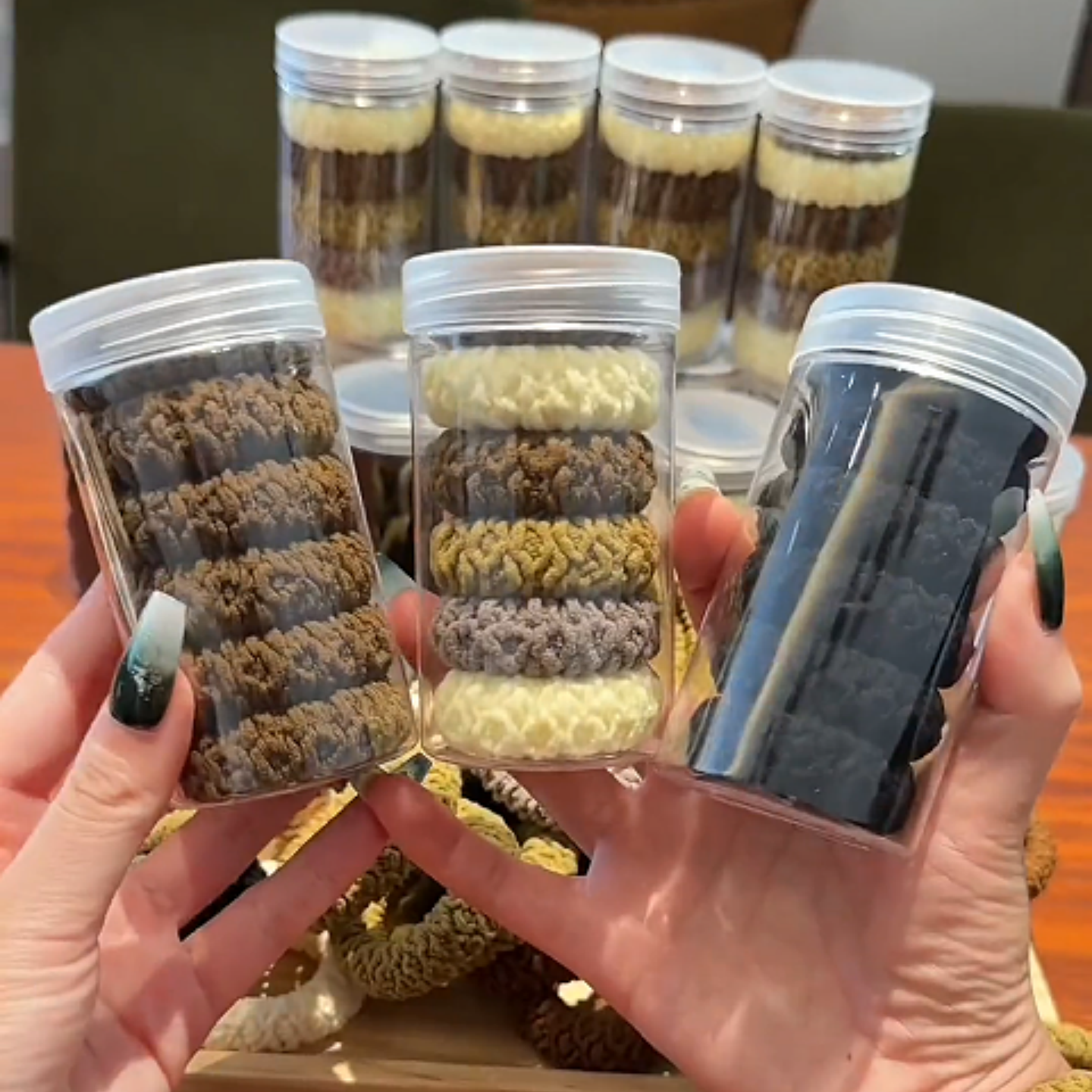 奶咖色加粗高马尾发绳女扎头发高弹力耐用头绳发圈橡皮筋头饰皮套
