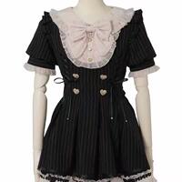 lizlisa's new Japanese-style doll collar dress with a bow and heart buckle isa soft and cute set thumbnail 6