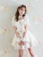 liz lisa's popular and best-selling Snow Princess bow lace dress and women's culottes set thumbnail 7