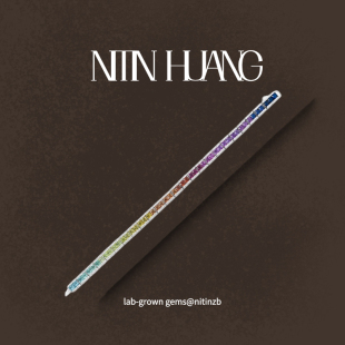 培育蓝宝石 欧美爆品 通体925纯银 彩虹渐变满钻手链 NITINHUANG