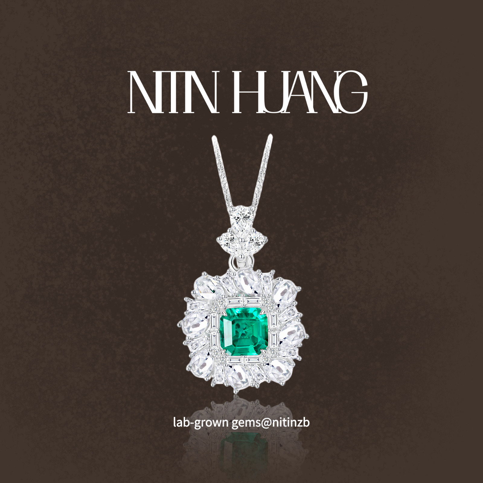 NITINHUANG祖母绿宝石吊坠