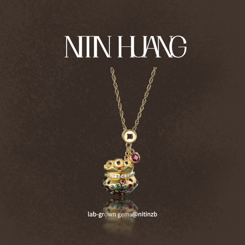 NITINHUANG多宝钱袋招财进宝项链
