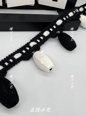 中古风手工包丝木珠窗帘花边