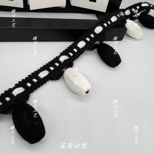 中古风手工包丝木珠窗帘花边