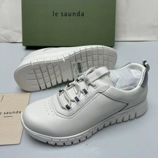 平底轻便系带小白运动建步鞋 外贸品牌尾货头层牛皮休闲时尚 女鞋