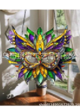 新品跨境爱心插卡亚克力立牌2D平面摆件波西米亚风格节日工艺品