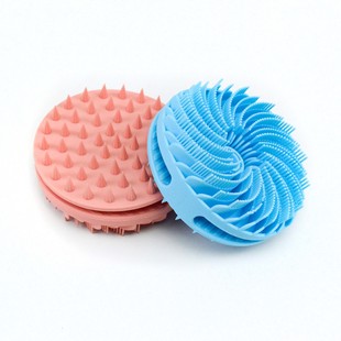 多功能双面软毛硅胶洗澡刷沐浴硅胶刷宝宝触觉清洁刷按摩洗澡刷