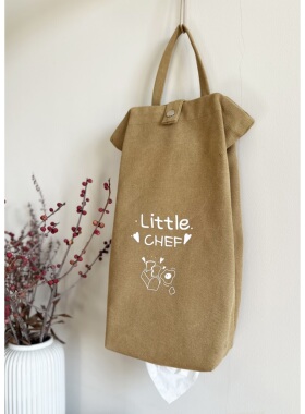 抽纸袋便携帆布手提袋露营挂式纸巾袋定制logo客厅居家抽纸收纳袋