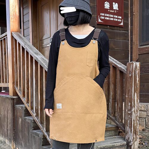 户外咖啡师围裙工作服定制logo