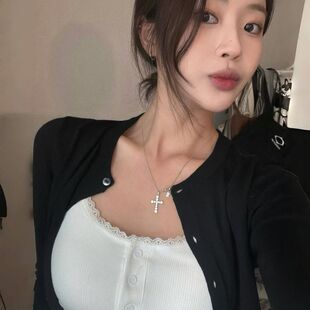 FHDET2025秋季新款美式复古辣妹蕾丝边背心女修身显瘦内搭上衣