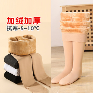 女冬季加绒加厚连裤袜保暖打底裤袜光腿神器肉色长筒袜