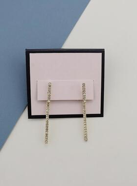 BC金色镶钻两用时尚个性潮流耳环